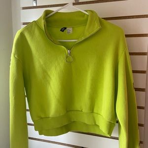 H&M Slime Green Quarter zip